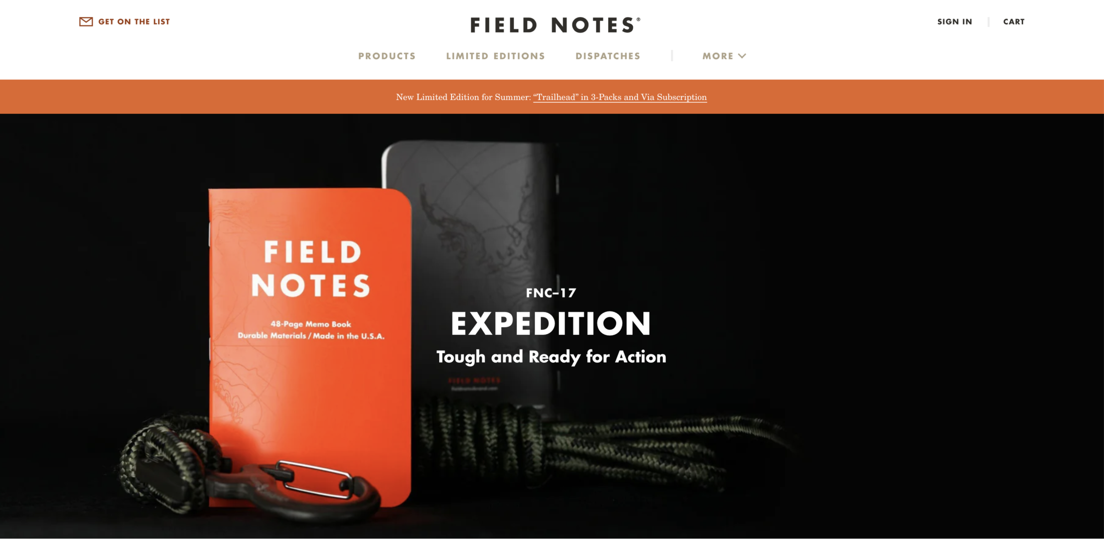 Field Notes — Expedition edition