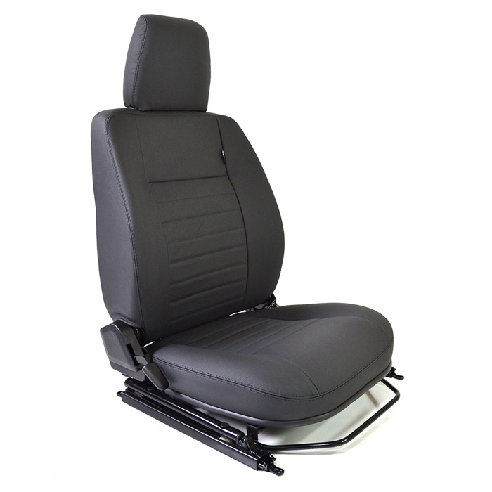 Classic Defender Heated Front Seats – Black Leather