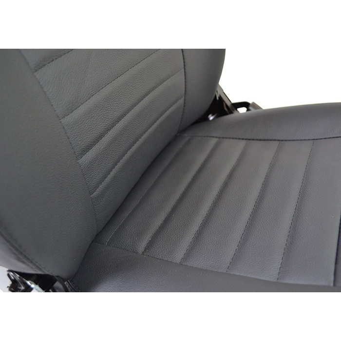 Classic Defender Heated Front Seats – Black Leather